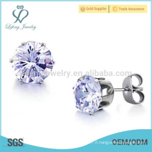 Boucles d&#39;oreille en cristal de mode, boucle d&#39;oreille en cristal violet, boucle d&#39;oreille